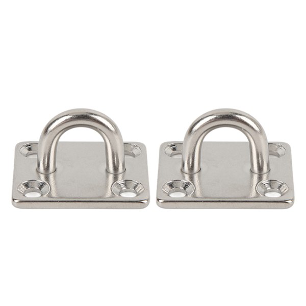 2 stk. Båd Firkantet Øjeplade Rustfrit Stål Fast Holdbar Marine SS Øjeplade Hardware til Yacht 70 X 70mm/2.8 X 2.8in