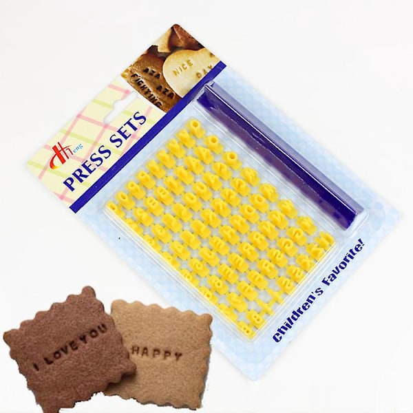 Kjeks Baking Trykking Alfabetform Kakeform Kakekutter Ordtrykk Stempel Bakeform Kakekrølling Pregeform Kake DIY Verktøy