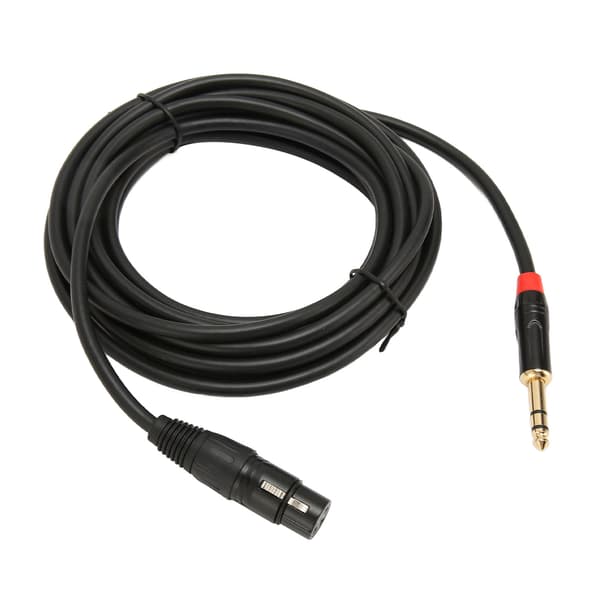 XLR hunn til 1/4 tomme 6,35 mm TRS-kabel kvart tomme jack balansert til XLR mikrofonkabel 5M