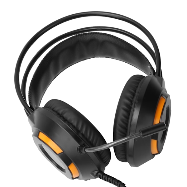 AJAZZ Over-Ear-hovedtelefoner 7.1 Stereo Sound Noise Cancelling Wired Headset med USB-interface Sort