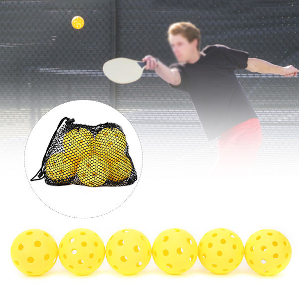 Miljöskydd PE Gul Hög Studs Pickleball Boll Sportutrustning Tillbehör