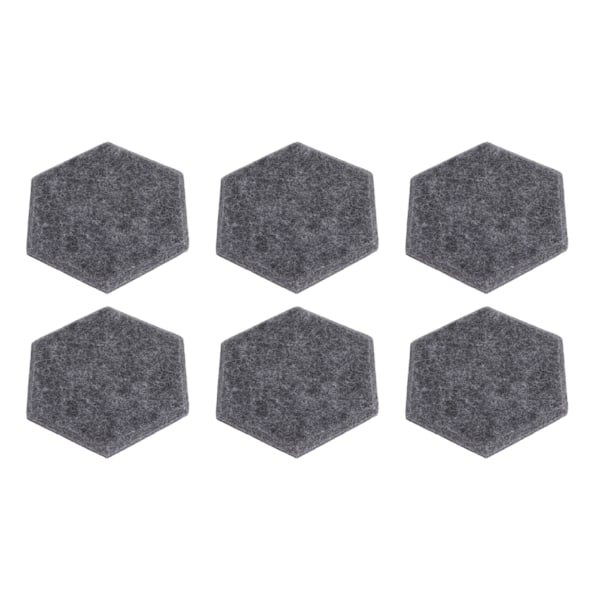 12 st Hexagonala Akustikpaneler Hög Densitet Ljudabsorberande Paneler Ljudisolerade Snedställda Kantväggpaneler 14x12x7cm Mörkgrå