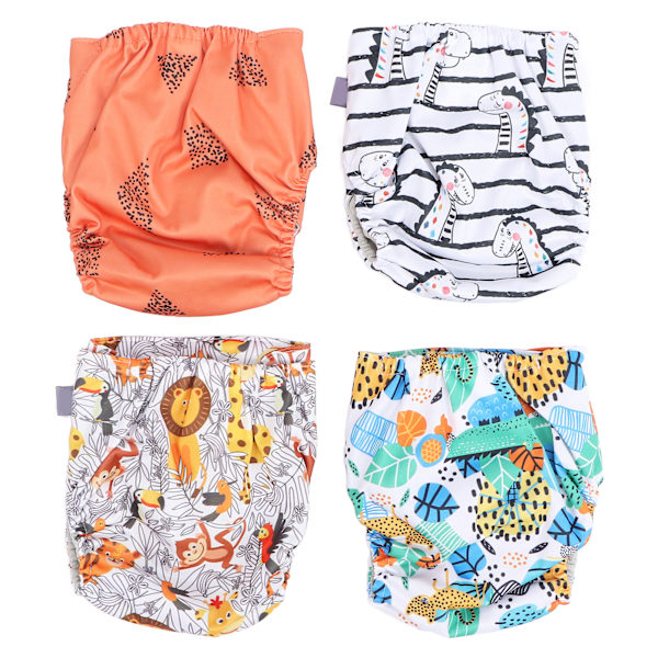 4-pack tvättbara babyblöjor andningsbar mesh baby tygblöja för pojkar och flickorES061-SD01