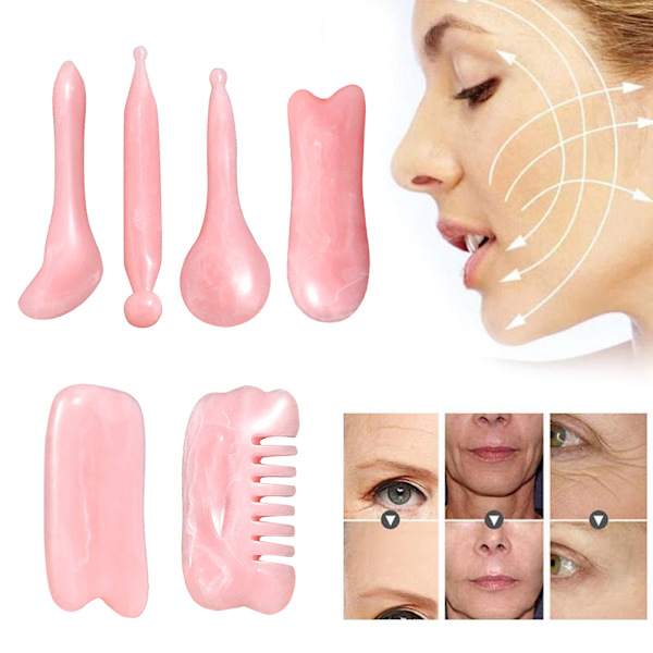 Gua Sha -raapimis- ja hierontatyökalusarja - hartsista valmistetut Gua Sha -kasvovälineet - Guasha-levy - terveydenhoito - kauneudenhoito - Guasha-kaavinlevy akupunktioon