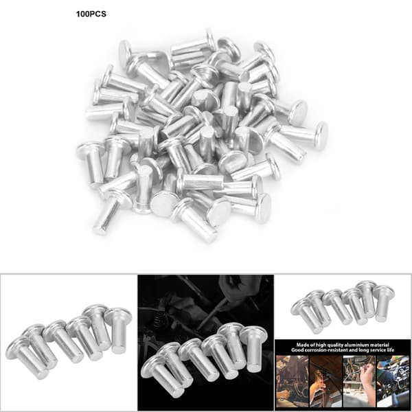 100 st GB867 M4 Platt Huvud Aluminium Nitar Platt Huvud Solid Nit (M4 * 12)