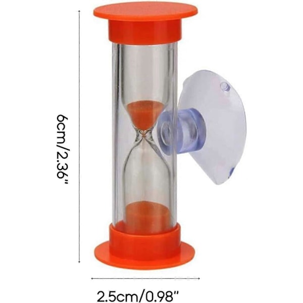 2 Minuters Dusch Timer Tandborstning Julklapp Barn Sugpropp Timglas (Orange)