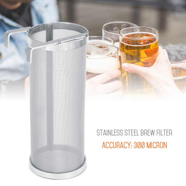 300 mikron rustfrit stål hjemmelavet Brew Beer Hop Mesh Filtersi #1 10 x 25,5 cm