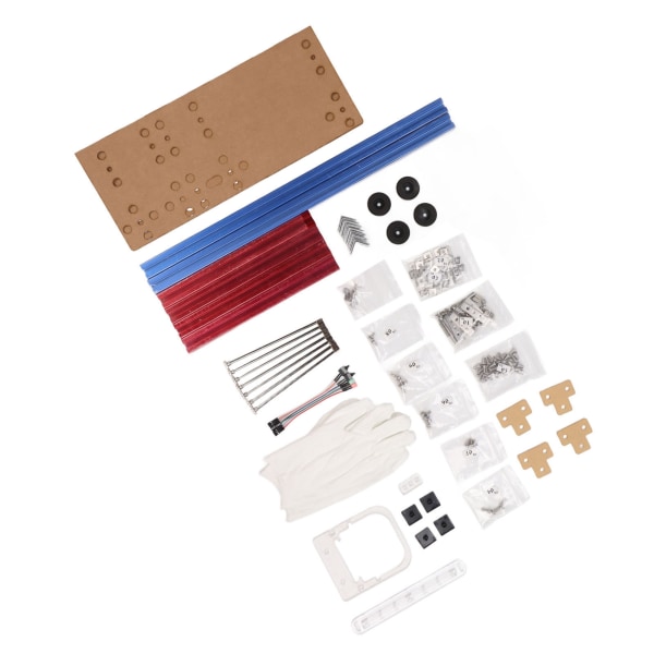 ATX Dator Open Case Bracket Bra stöd för värmeavledning 4 PCI Slot Färgad Aluminiumlegering DIY Bar Ram för Hem Blå Röd