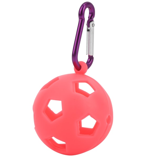 Golfpallon cover, silikonihihapidike avaimenperällä golfharjoittelutarvikkeella vaaleanpunainen