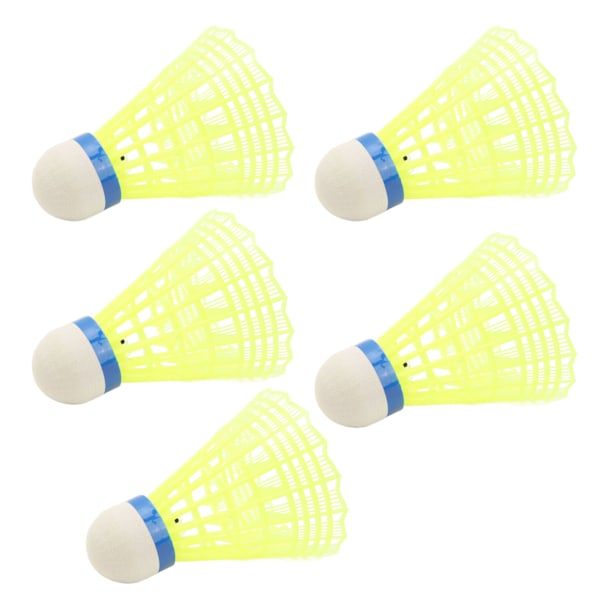 5 st LED-badmintonbollar med nattglöd, 30 mAh, hög elasticitet, för sportaktiviteter
