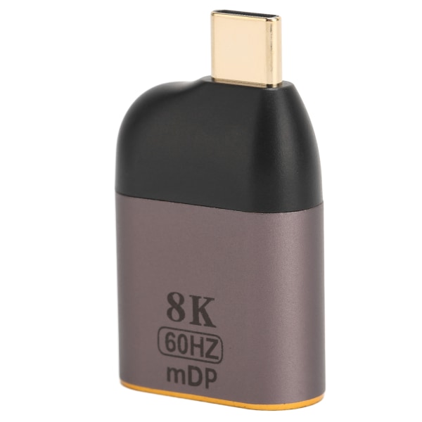 USB C - DisplayPort -sovitin 8K 60 Hz alumiiniseoksesta Plug and Play USB C - Mini DP -sovitin kannettavalle tietokoneelle