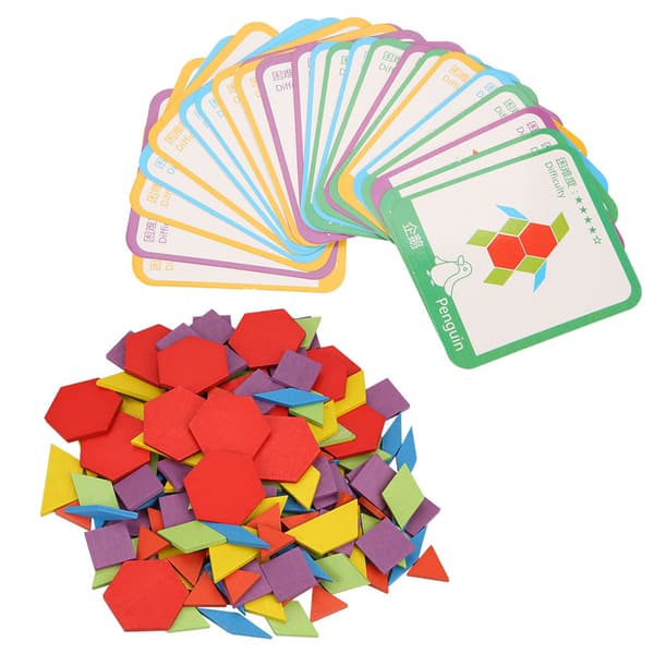 Färgglatt Träpusselbräda Set Barn Småbarn Pedagogiskt Spel Leksaker