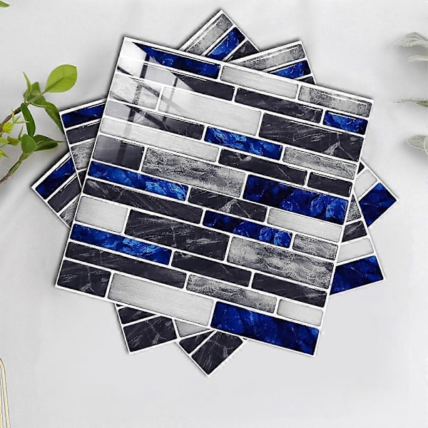 Kakeldekaler för badrum och kök 10 stycken 10x10 cm - Självhäftande väggdekoration i vattentät PVC, cementmosaikplattor