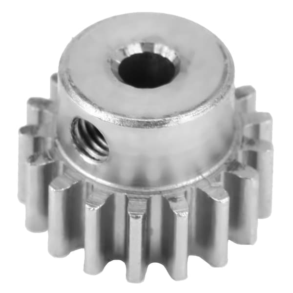 Motorpinjong i stålmetall 17T 0,8 modul for HIMOTO E10MTL/E10MT/E10BP 1/10 RC-bil (sølv)
