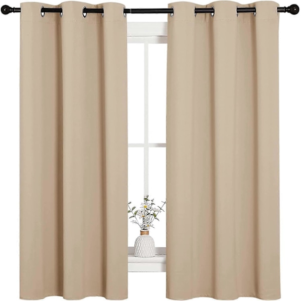 Termiskt Isolerade Mörkläggningsgardiner/Draperier/Paneler med Öljetter för Sovrum
