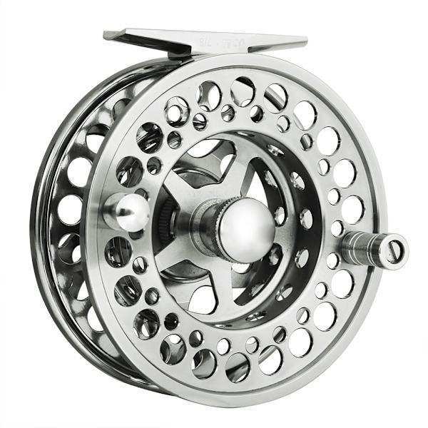 Uusi hopeinen 95MM 7/8 CNC-koneistettu alumiininen 2+1BB Fly Spool -kalastuskelan lisävaruste