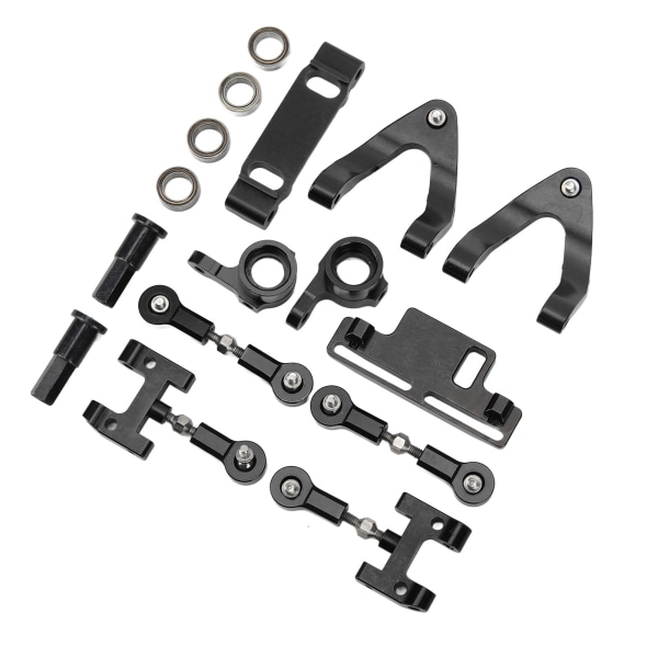 RC Aluminium Övre nedre upphängningsarm Styrkopp Hexadapter Set för WPL D12 RC CarBlack