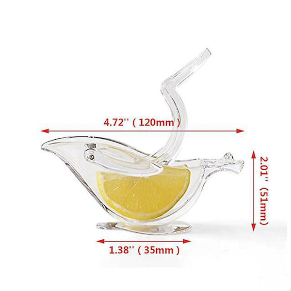 5-pakks fugleformet sitronskviser Ergonomisk akryl manuell juicer for lime og appelsin
