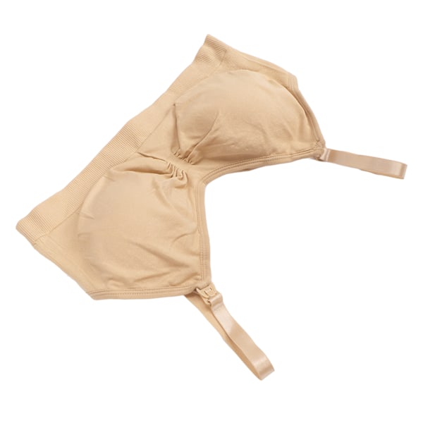 Hands Free Pump BH Ger Stöd Osynlig Tunn Bekväm Hudfärg Amnings BH för Hemma Utomhus Kontor XL