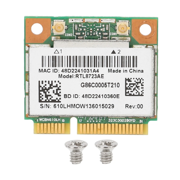 Trådløst nettverkskort RTL8723AE 300M Bluetooth4.0 Halv Mini PCI-E Wlan Wifi Adapter
