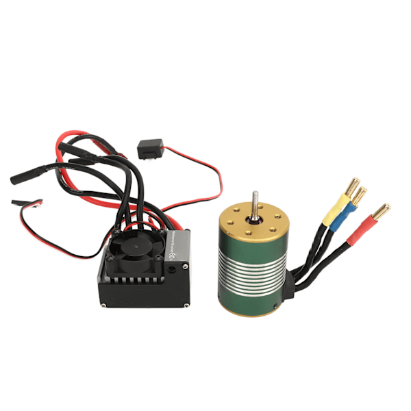 3650 3100KV børsteløs motor med 60A børsteløs ESC elektronisk hastighetsregulator for 1/10 RC bil