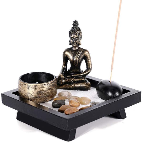 Buddha-statue telys røkelsesholder hjemmedekorasjonsgave