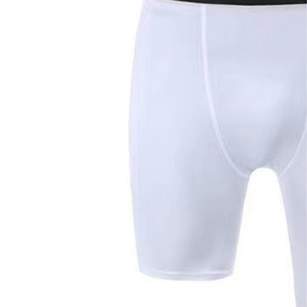 Træningsleggings Elastiske Fitness Kompressionsbukser Sports Hurtigtørrende Bukser til Løb Kropsformning Hvid Venstre Lang Højre Kort L
