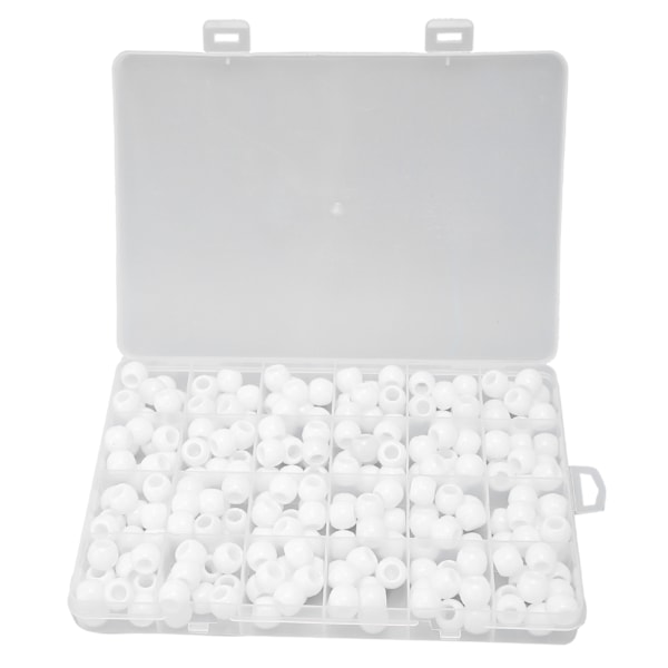 240 st skäggpärlor vita plast viking deadlock pärlor för flätor hästsvans rollspel