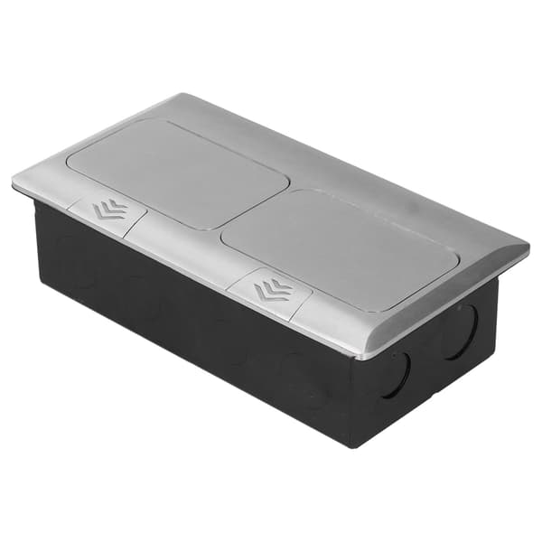 Gulv Pop Up Stikkontakt Skjult Multifunktion Sølv Aluminiumlegering UK Standard
