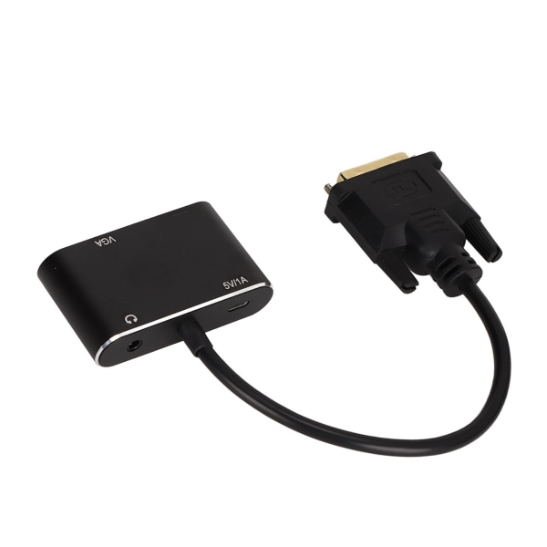 2 i 1 Splitter DVI till VGA High Definition Multimedia Interface Adapter Högupplöst stabil datortillbehör