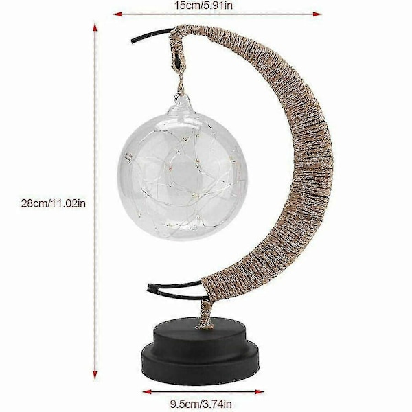 LED Måne Natlampe Den Fortryllede Månelampe Bord Soveværelseslampe Børnegave Lilla