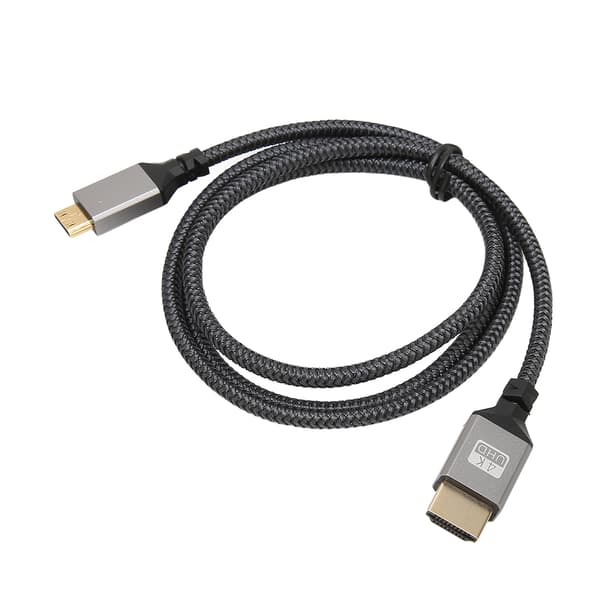 HD Multimedia Interface-kabel Høyhastighets 4K 60Hz Vevd HD Multimedia Interface Mann til Mann-kabel for datamaskin TV-skjerm 1M