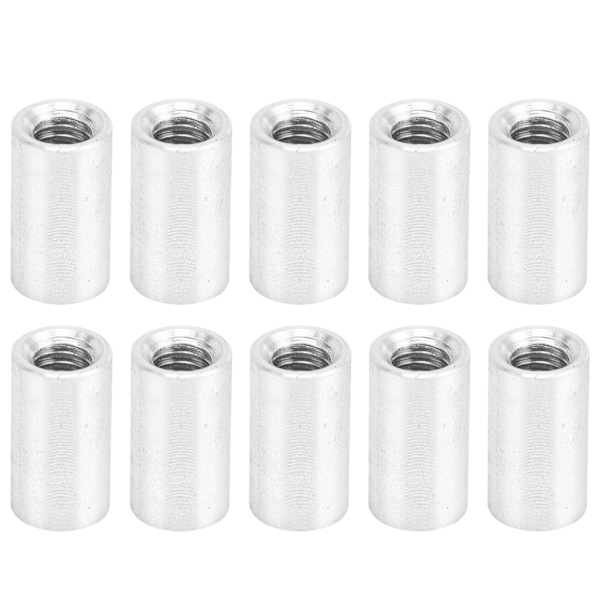 10 stk. runde afstandspille i aluminiumlegering med hun-gevind, søjleforbindelsesafstandsstykke M4x0,7mm, længde 10mm