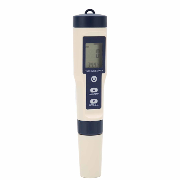5-i-1 Multifunktionell Bärbar PH/Salinitet/Tem/TDS/EC Digital Vattenkvalitetstestare Monitor Meter Pen