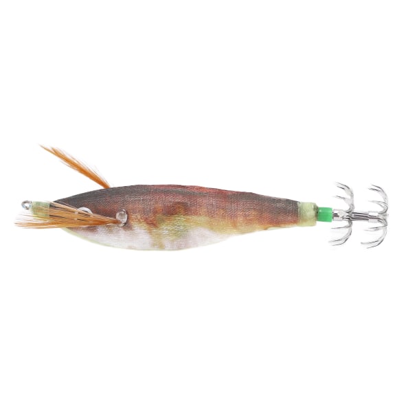 Fiske blekksprut Jigs Agn Blekksprut Jig Krok Hardt fiskeslokk med lysende effekt for havbåtfiske i elvedammen Brun