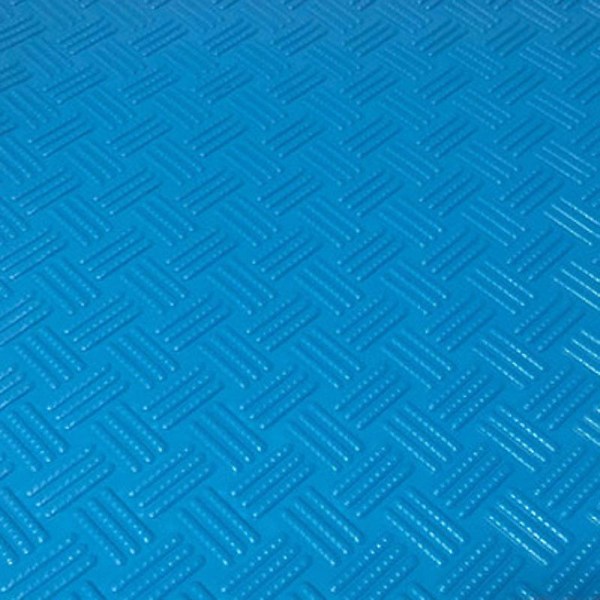Svømmebassengstigematte - Sklisikker blå trinnmatte for 9\" x 35,5\" bassengstige