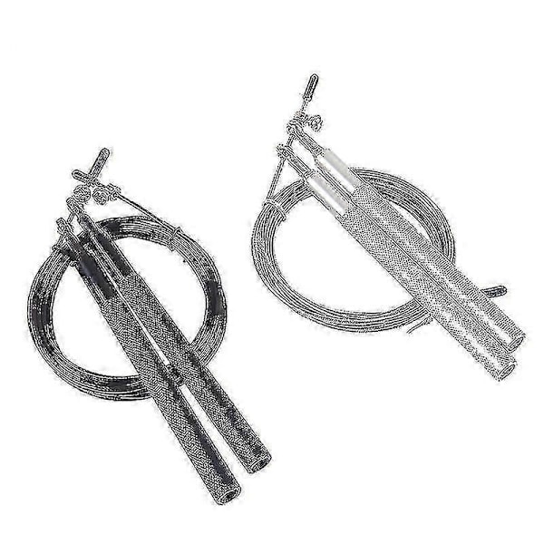 Sjippetov Speed Rope Sjippetov Wire Rope Sjippetov Boksning Gym Fitness Træning 3 Meter Justerbar Speed Gym Sølv