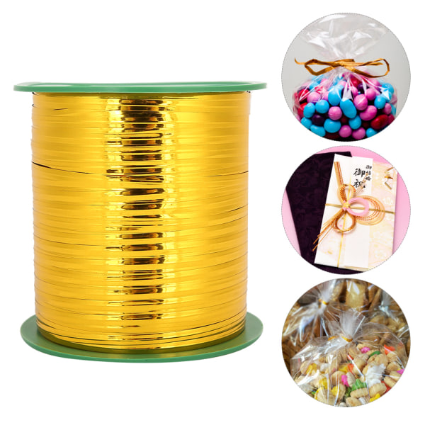 400 Yards Twist Slipsar Godispåse Bakning Förpackning Presentkartong Blomma Twist SlipsarGuld
