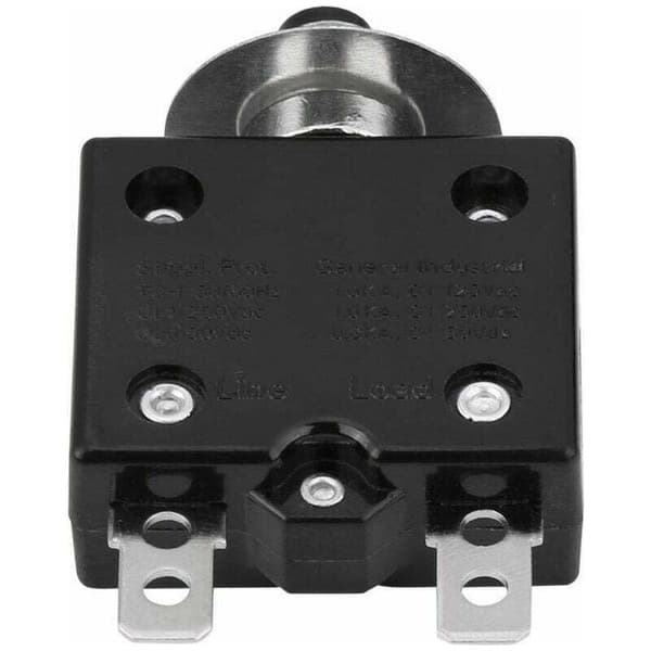 10A effektbryter med valgfri termisk tilbakestillingsbryter, 125-250V AC 50V DC overstrømsbeskyttelse trykknapp effektbryter