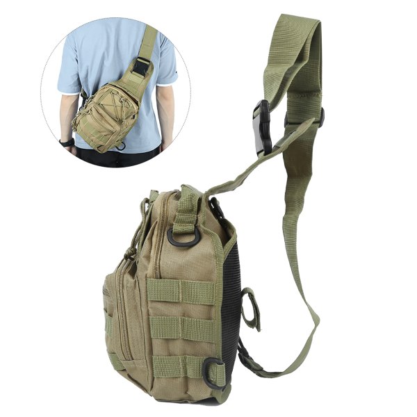 Sport Sling Bag Axel Bröst Back Pack Camouflage Tactics Outdoor Man Bröstväska