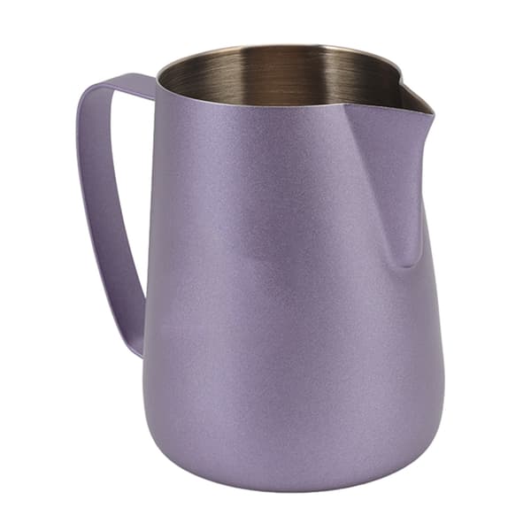 420 ml/14 oz kaffeskummerkopp i rustfritt stål, multifunksjonell kaffemelkekanne, lilla