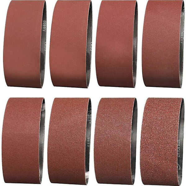 16-delad set - 100x610 mm - 2x40/60/80/120/150/180/240/320 korn - Idealisk för träslipning, polering och damning
