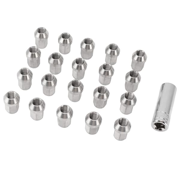 20 STK M14x1.5 Hjulfælgmøtrikker med bøsning 19mm modsat side rustfrit stål 35mm erstatning til Mazda