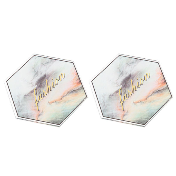 Nail Art Plade Display Stand Practice Display Neglepolering Blanding Manicure Maling PlateSexangle