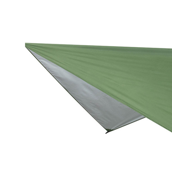 Tält Tak Vattentät Solskydd Multifunktionell Tält Markis för Utomhus Camping Strand Silvrig Grön 230x140CM