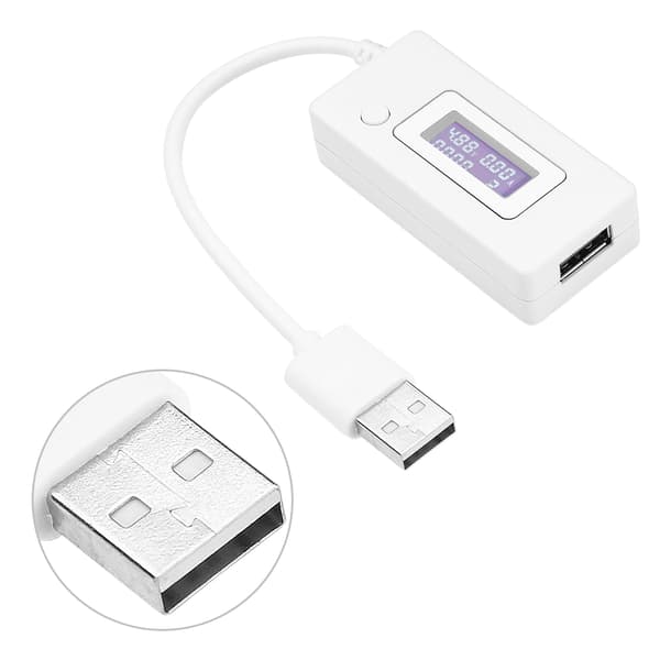 4V-30V 0-3A Mini USB Spændingsstrømmonitor Tester Kapacitetsdetektor LCD-skærm