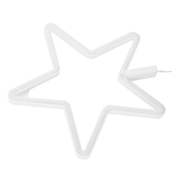 Stjerneformet LED-lys Neonskilt Neonlys for bursdagsfest Stue USB/Batteridrevet Rosa