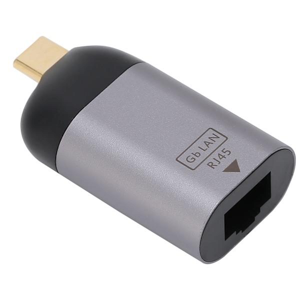 RJ45 til Type‑C Gigabit Adapter RJ45 LAN Adapter Kompatibel med MacBook Pro/Dell XPS
