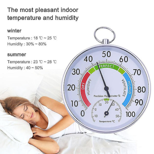 Termometer med fuktighetsmätare för spårning av maximala och minimala temperaturer