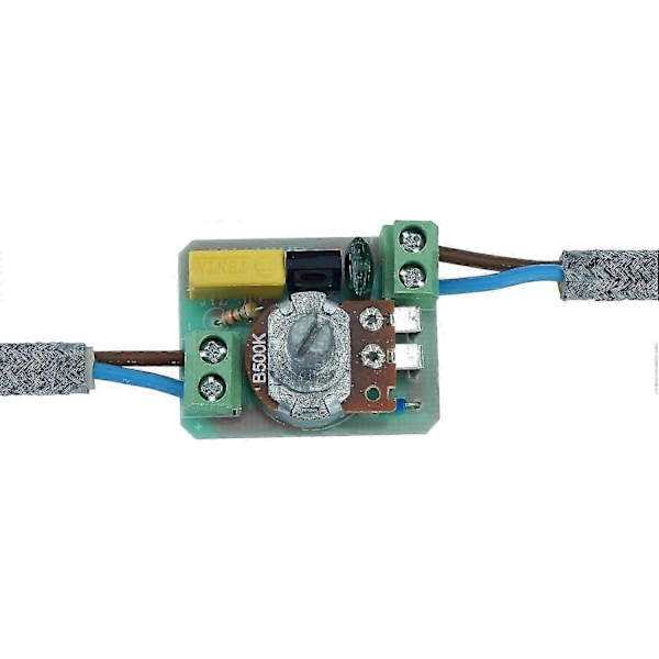 Ljusdimmer, Vridströmbrytare med 220-230V Vit Kabel, Tryckknapp för Dimbar LED_SZXM